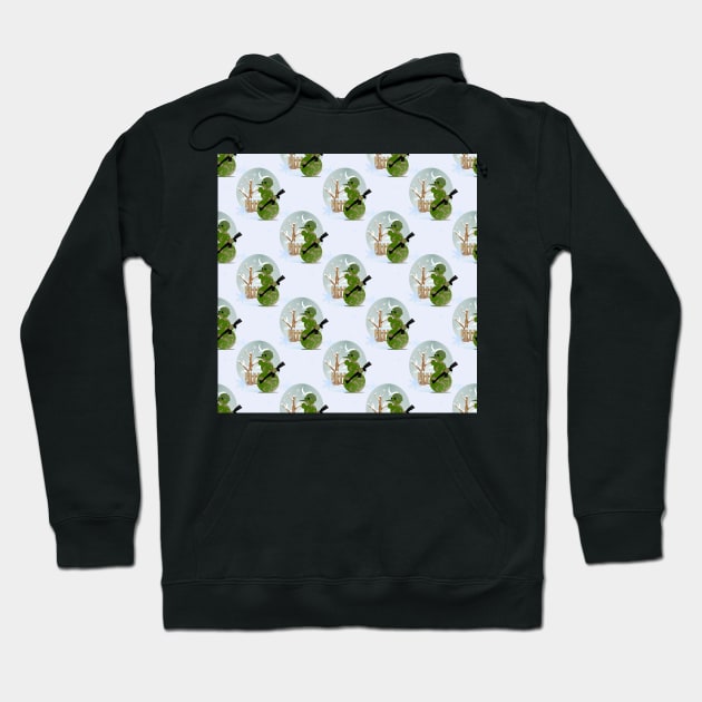 camo snowman christmas Hoodie by gossiprag